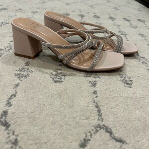 A New Day Cream Block Heel Sandals